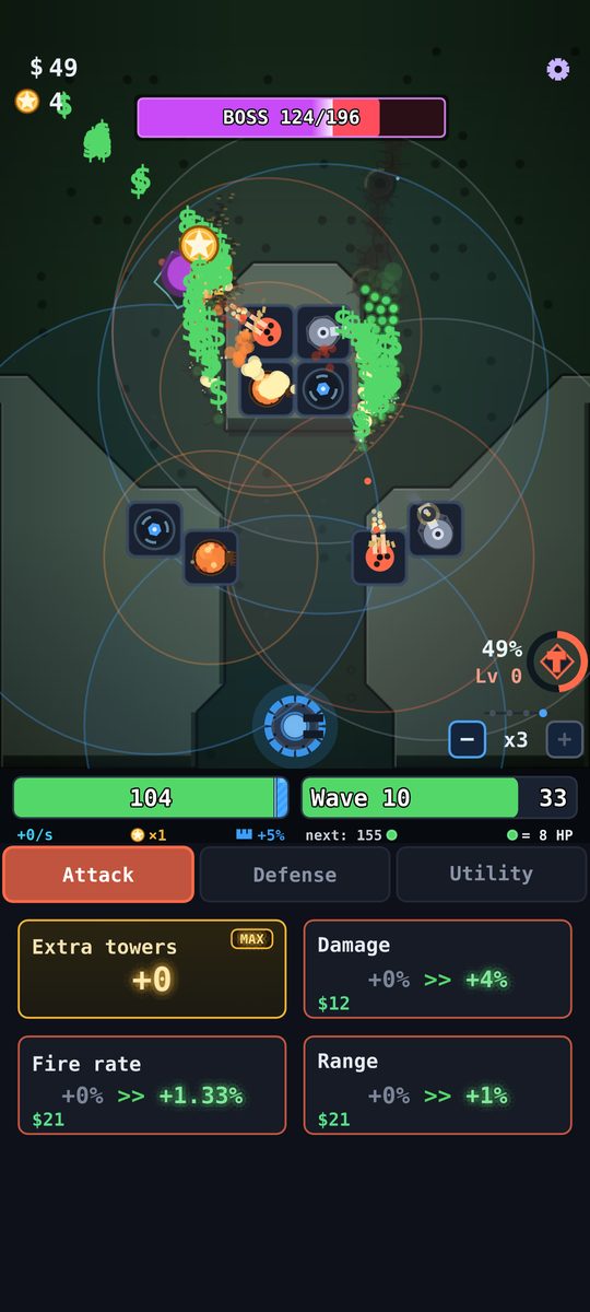 Boss fight with the boss health bar on screen